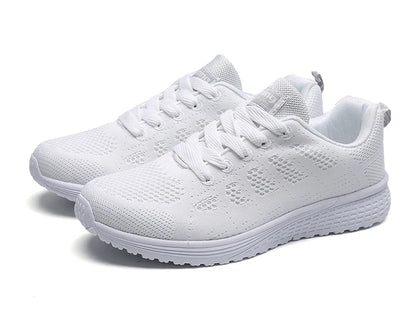 Zapatos planos para mujer, zapatos con cordones, zapatillas deportivas informales, zapatos blandos para mujer, tallas grandes