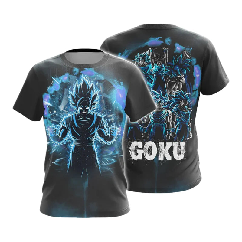 Dragon Ball Z herr-T-shirt Vegeta Streetwear Trend Y2K Harajuku sommar Vegeta T-shirt Anime Saiyan kortärmad Goku-tröja