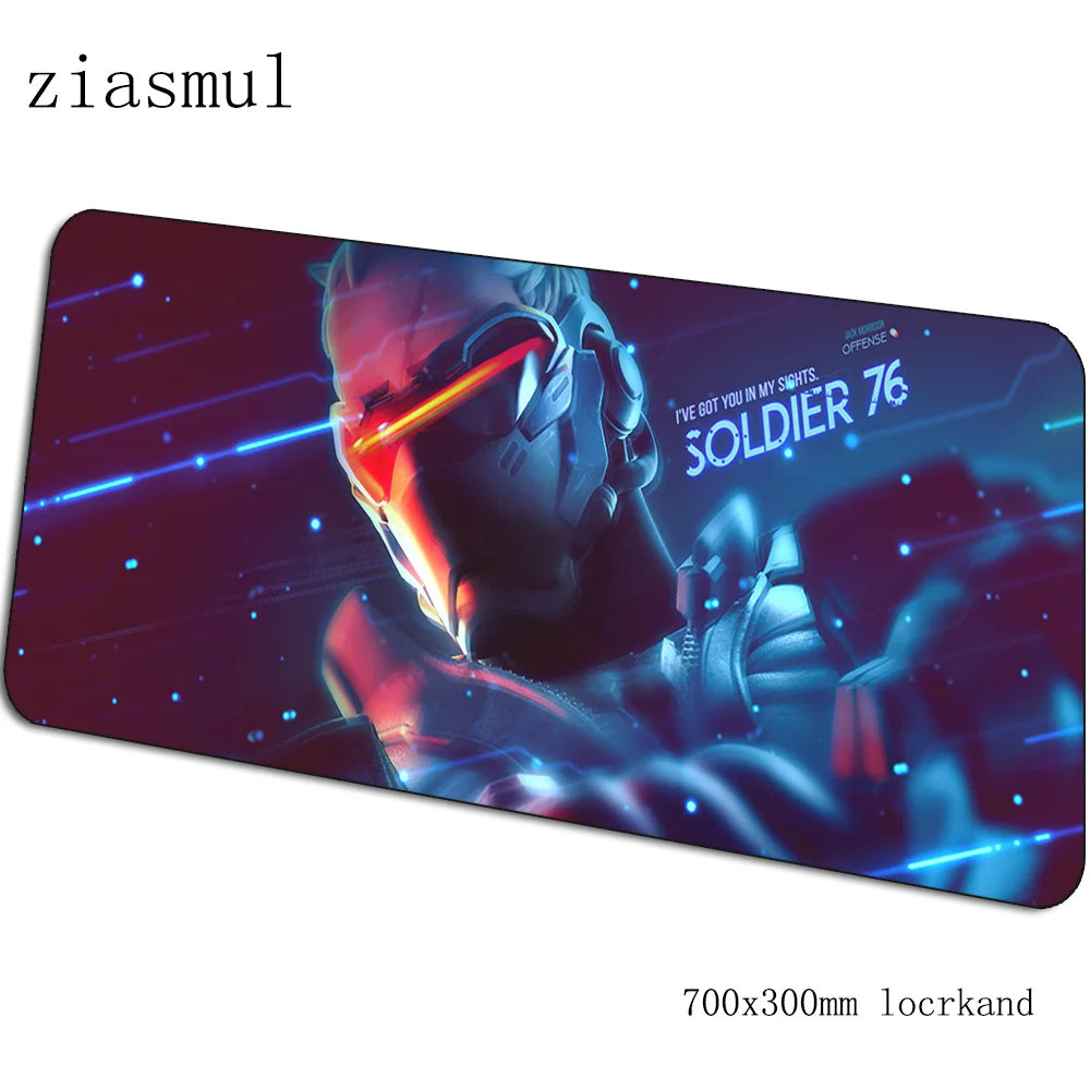 Overwatch podloga za miš za gamere, prekrasna gaming podloga za miš 70x30cm za PC, prijenosno računalo i radni stol, padmouse za igre, estetska gamerska podloga, gamepad