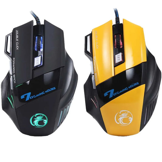 Best Sale 7 Buttons 5500 DPI Super Led Optical Professional USB Wired Gaming Mouse High Quality Computer Cable Game Mice