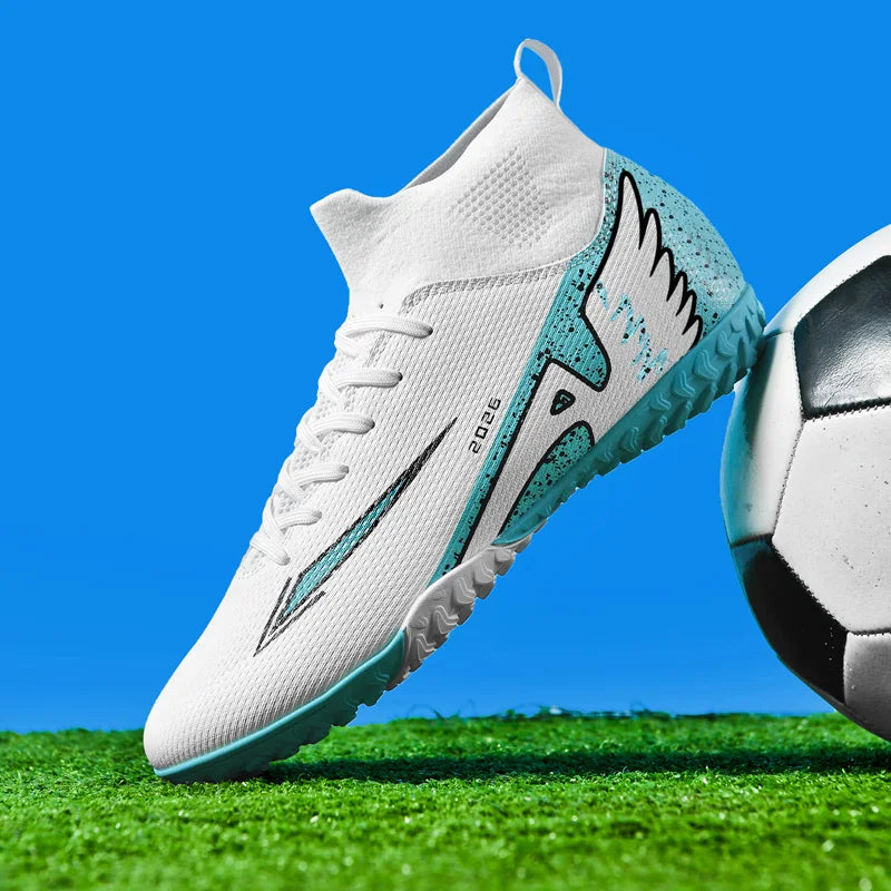 New Men’s Soccer Shoes High-Quality Indoor Football Boots Sports Shoes Futsal High Ankle Non-Slip Outdoor Ultralight Non-Slip