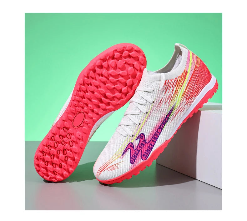 Chaussures de football pour adolescents, adultes, hommes et femmes, crampons universels TF FG tout terrain, chaussures de football avec clous de sol