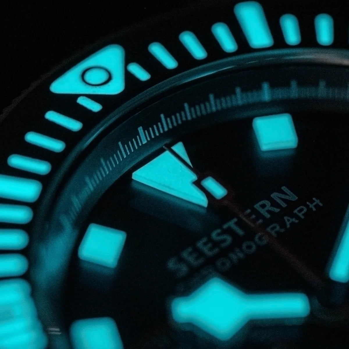 SEESTERN cronógrafo para hombre, reloj mecánico con movimiento Tianjin ST1901, cristal de zafiro, correa de nailon con velcro, esqueleto luminoso