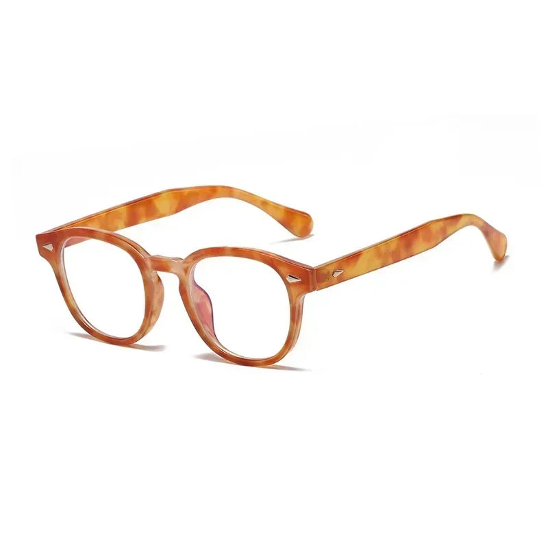 JNPCXI Quality New Retro Round Sunglasses Women Fashion Rivets Decoration Shades UV400 Men Punk Leopard Sun Glasses