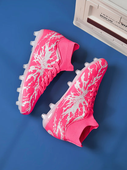 Chaussures de football AG FG, tissu PU haute densité, crampons TPU solides, structure robuste pour les compétitions amateur sur herbe naturelle