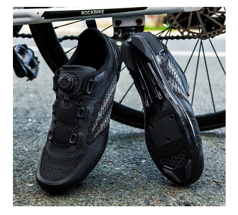 Mtb Cycling Shoes Men Women T03 Purple Breathable Speed Self-Locking Road Cycling Sports Shoes Outdoor Racing Training Sneakers