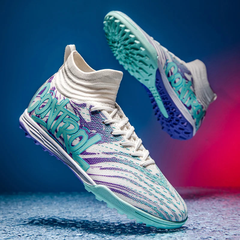 Chaussures de football originales pour hommes, baskets de sport décontractées pour enfants, chaussures de terrain en herbe unisexe pour garçons