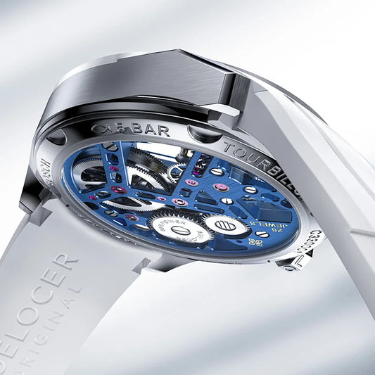Ceas AGELOCER Original Tourbillon cu ramă din ceramică, pentru bărbați, de lux, în stil Vogue, cu cadran scheletat, mecanic cu înfășurare manuală, cadou de ziua de naștere pentru bărbați