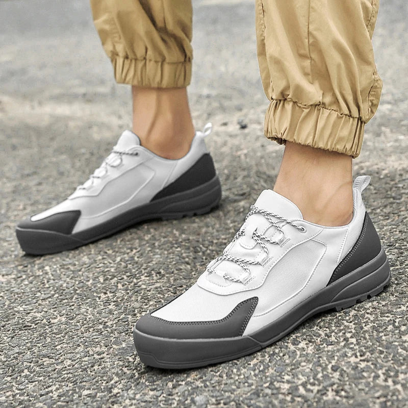 Leisure Walk Men Casual Shoes Fashion Genuine Leather Sneakers Outdoor Male Sports Shoes Non-Slip Walking Shoes Treking Footwear