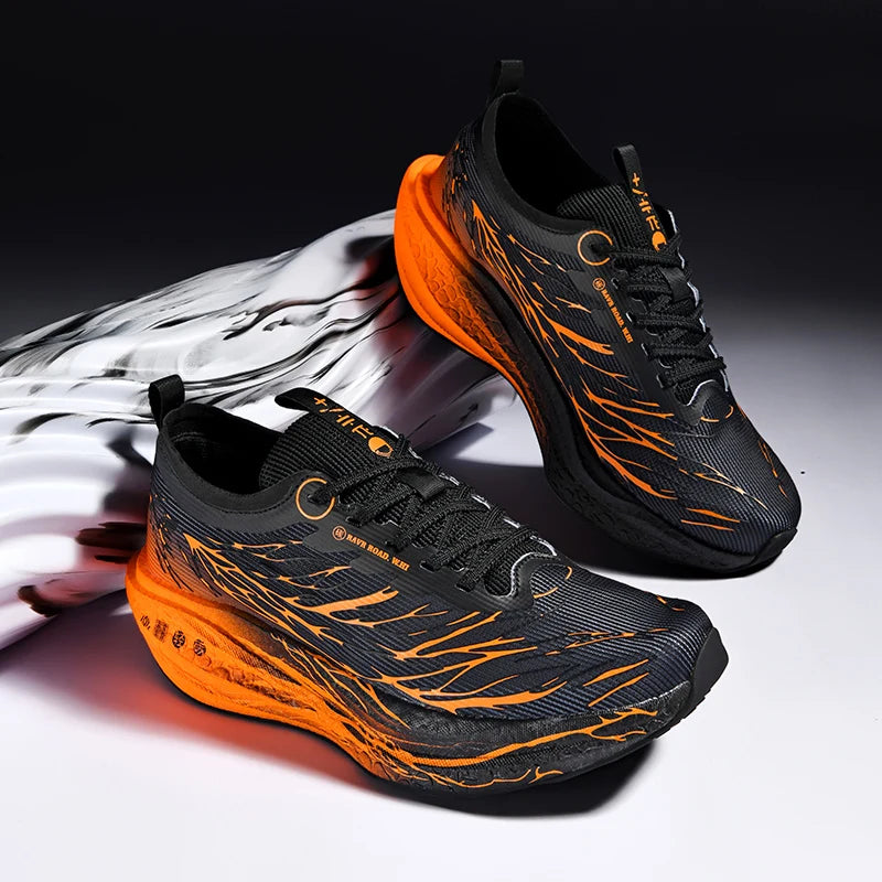 Herren-Sneaker mit Carbon-Platte, Outdoor-Sportschuhe mit weicher Sohle und Mesh-Obermaterial, Laufschuhe, leichte, rutschfeste Freizeitschuhe für Paare, Tennisschuhe