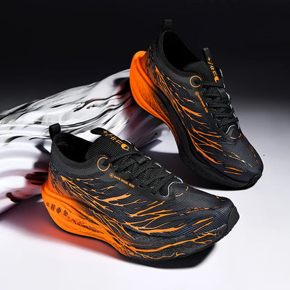 Herren-Sneaker mit Carbon-Platte, Outdoor-Sportschuhe mit weicher Sohle und Mesh-Obermaterial, Laufschuhe, leichte, rutschfeste Freizeitschuhe für Paare, Tennisschuhe