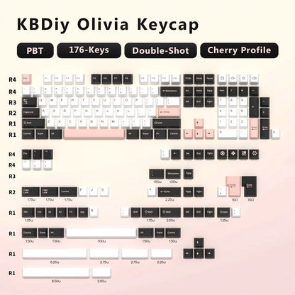 KBDiy GMK Illusion Set di tasti profilo Cherry Double Shot PBT ISO per tastiera meccanica gamer Kit Gaming stile rétro