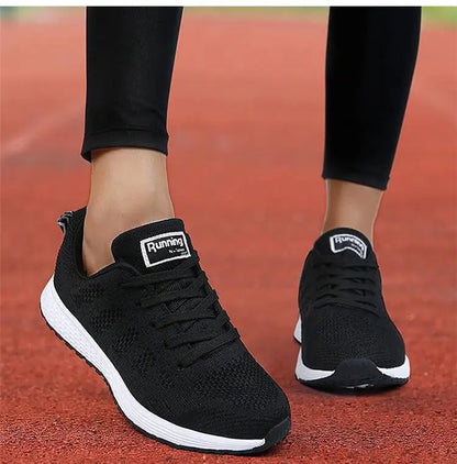 Zapatos planos para mujer, zapatos con cordones, zapatillas deportivas informales, zapatos blandos para mujer, tallas grandes