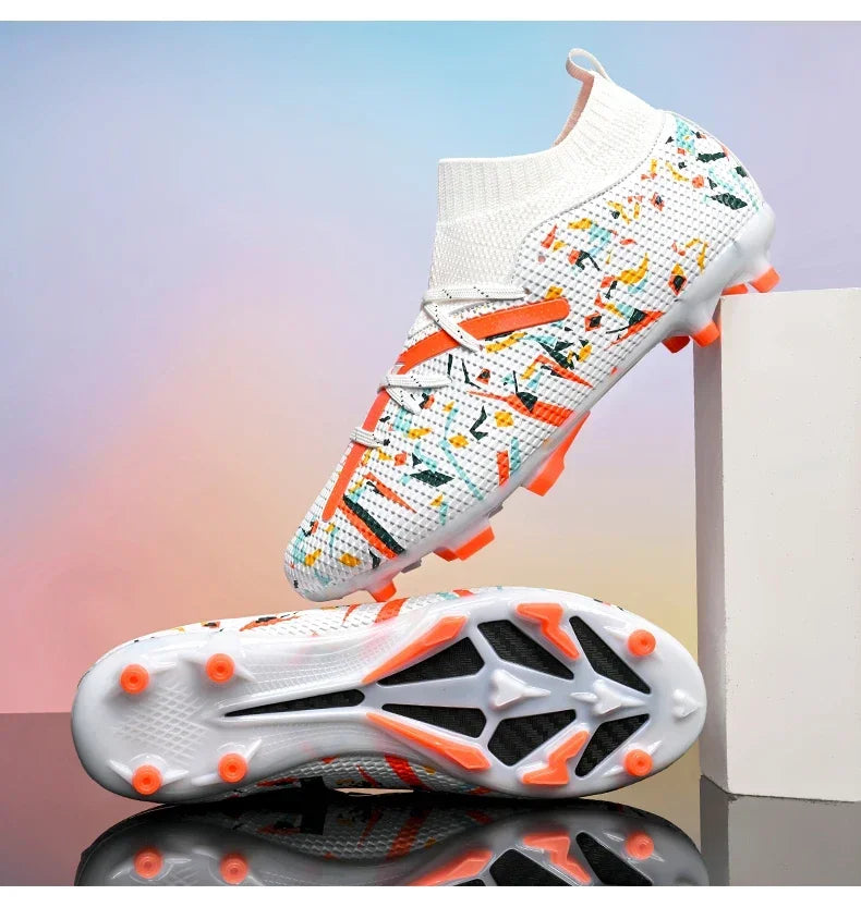 Chaussures de football pour hommes, chaussures de football professionnelles pour l'extérieur, chaussures de match de football, futsal, unisexe, respirantes, crampons d'entraînement, antidérapantes pour gazon
