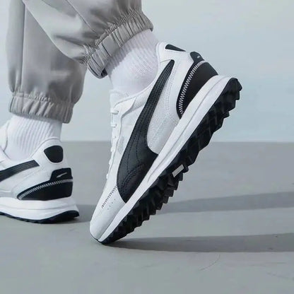 Nouvelles baskets unisexes PUMA Road Rider 2026 avec ensemble de chaussettes, chaussures décontractées confortables et amortissantes, blanc noir 397432-05/947630-04