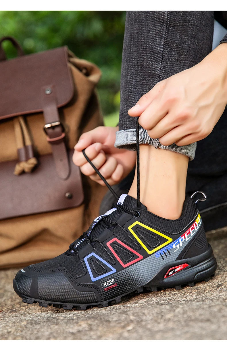 Pánské turistické boty, outdoorové sportovní boty, turistické boty se šněrováním, dámské turistické sportovní boty, protiskluzové lovecké taktické sportovní boty