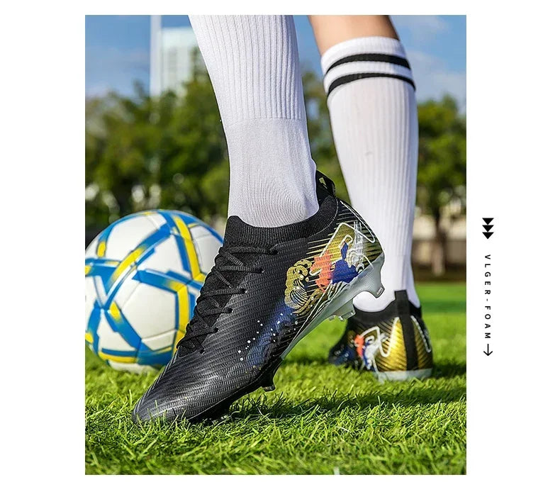 Chaussures de football pour hommes, bottes de football professionnelles originales, chaussures de terrain décontractées de haute qualité, ultra-légères, antidérapantes, pour activités de plein air.