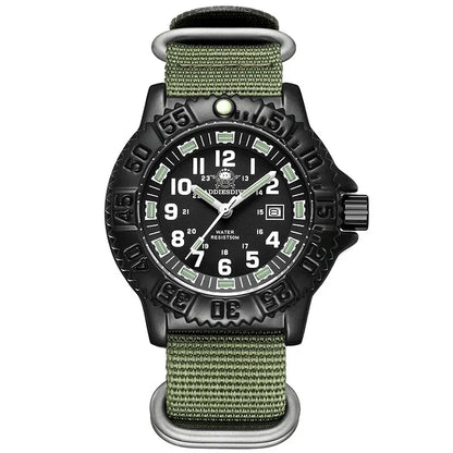 ADDIESDIVE Men’s Luxury Military Sport Quartz Watch  Luminous Dial, Rotating Bezel, Nylon Strap & 50M Water Resistant