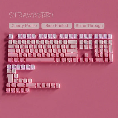 2025 Original Daylight Keycaps PTB Translucent, Side-engraved Oem 136 Keys, Customized To Fit 60/84/98/108 Mechanical Keyboards.