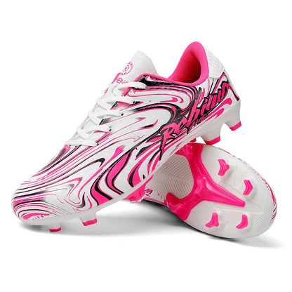 Chaussures de football pour hommes, modèle bas, avec crampons longs FG/TF, chaussures de football pour jeunes, ultra-légères, antidérapantes, pour entraînement sur gazon naturel, chaussures de sport.