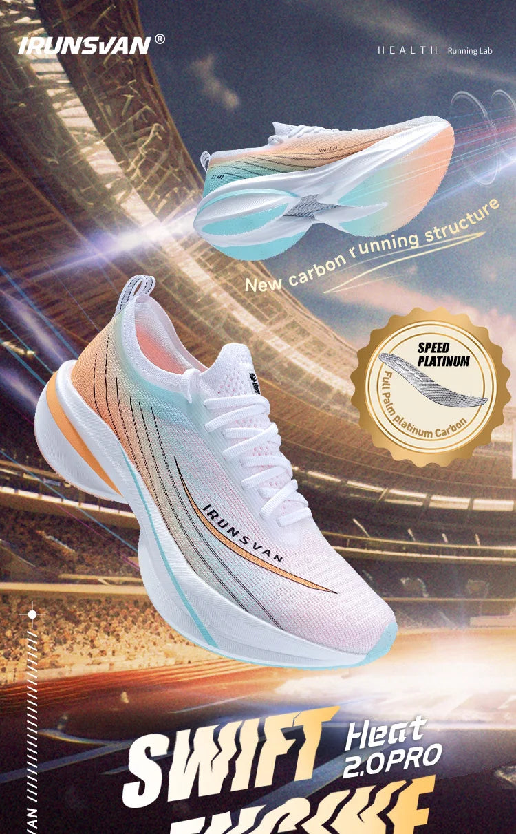 IRUNSVAN Rehuo 2.0PRO Full Length T800 Carbon Plate Running Shoes Marathon Professional Training, Men's 24098