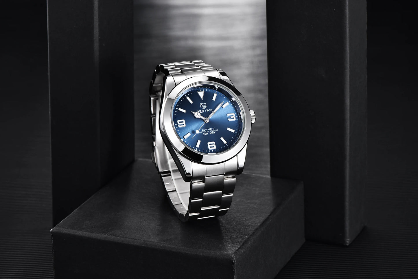 BENYAR 2025 Nuovo orologio meccanico automatico da uomo, stile business e sportivo di lusso, impermeabile 50M, orologio da uomo