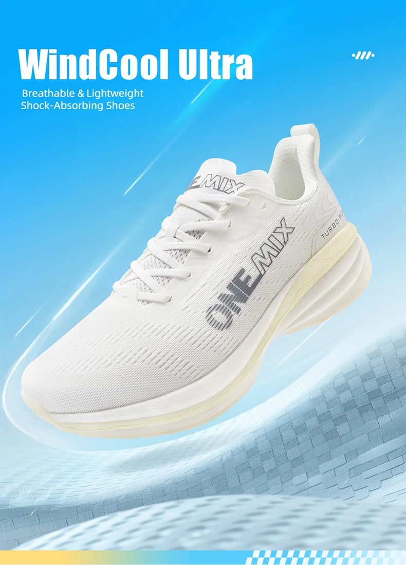 ONEMIX High Rebound Sneakers Comfortable Training Men Breathable Wear-resistant Sports Jogging Protection Running Shoes