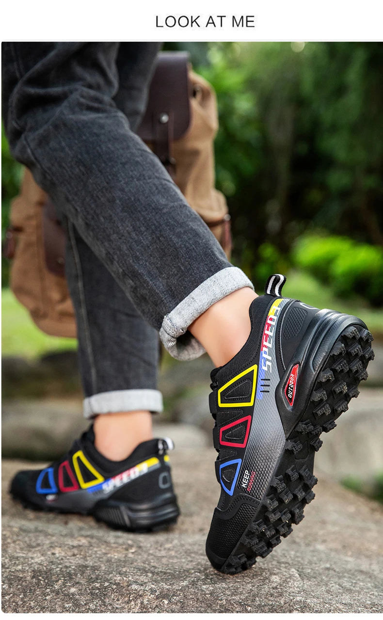 Pánské turistické boty, outdoorové sportovní boty, turistické boty se šněrováním, dámské turistické sportovní boty, protiskluzové lovecké taktické sportovní boty