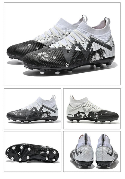 Men's Football Shoes Professional Sports Shoes Men's Long Nail FG Outdoor Sports Cleats Training Shoes Anti Slip Shoes