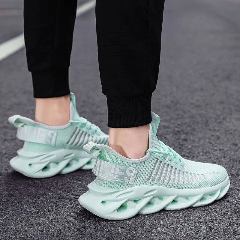 MAEDEF-Baskets confortables et décontractées en maille pour homme, chaussures de course respirantes à plateforme, de sport, de marche et de tennis