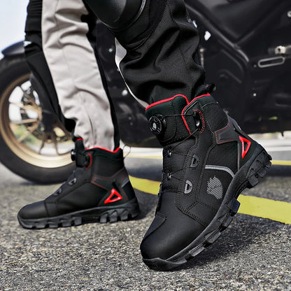 Bottes de moto professionnelles pour hommes, chaussures de course tout-terrain, équipement de moto urbaine, en cuir microfibre ultra-fin