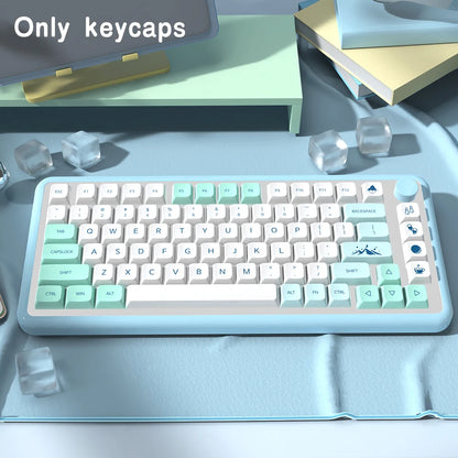 Keycap profilo XDA Iceberg brasiliano coreano giapponese russo spagnolo francese ISO Enter in PBT per tastiera meccanica GK61