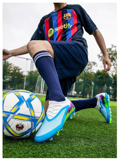 New Men Soccer Shoes Cleats Women Professional Football Boots Training Outdoor Durable Firm Ground Lightweight Adult Rugby