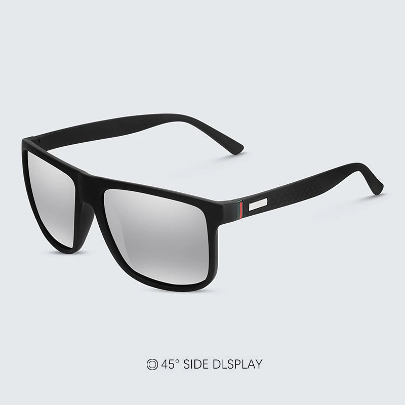Luxury Square Polarized Cycling Sunglasses UV400 Male Vintage Eyewear Men Women Fashion Travel Driving Fishing Windproof Glasses