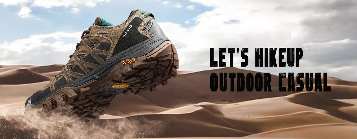 HIKEUP Zapatillas de exterior de moda para hombre, calzado deportivo casual de senderismo, botas de trekking de montaña y camping, antideslizantes y resistentes al desgaste