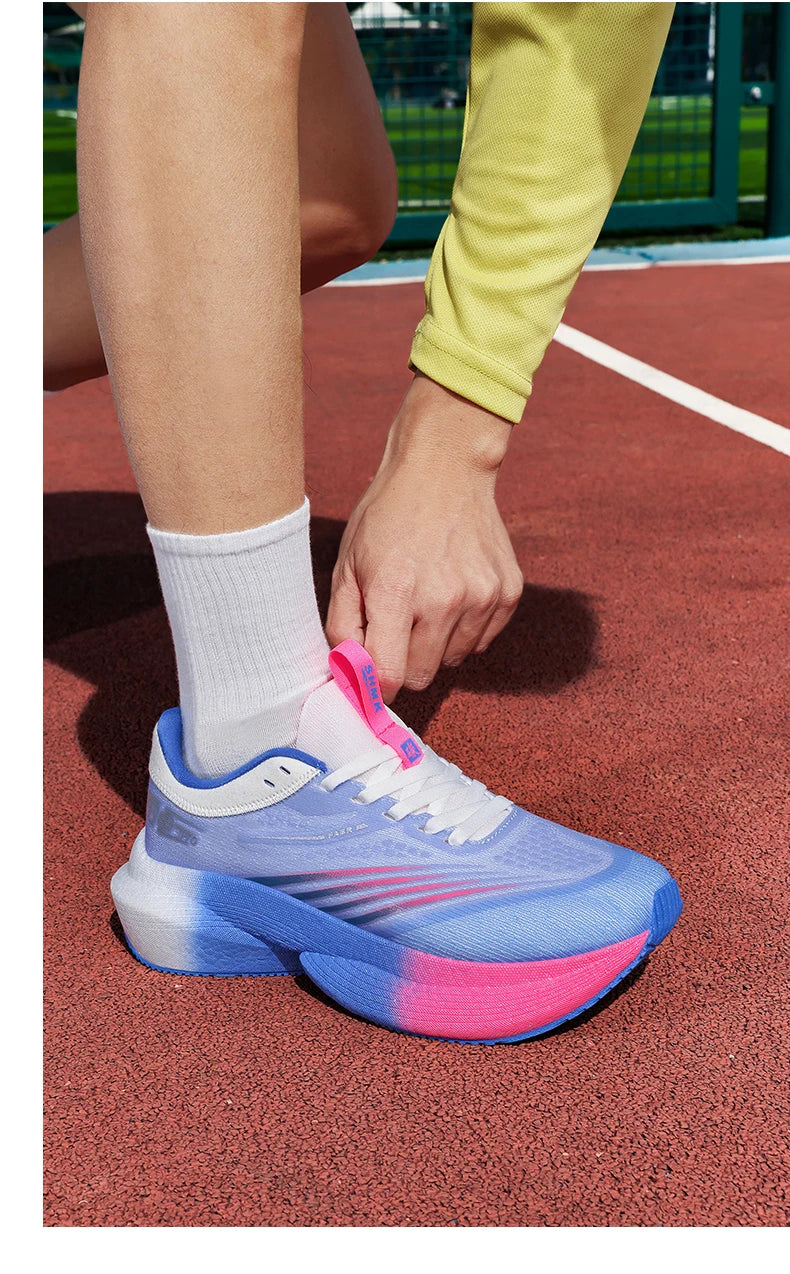 New Running Shoes Carbon Plate Marathon Men Sports Breathable Lightweight Women's Comfortable Athletic Non-slip Sneakers Casual