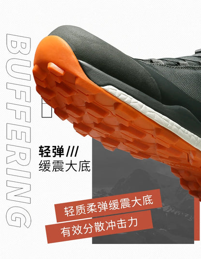 HUMTTO hiking shoes men's winter high-top warm non-slip hunting shoes women outdoor sports cushioning snow boots Tactical boots