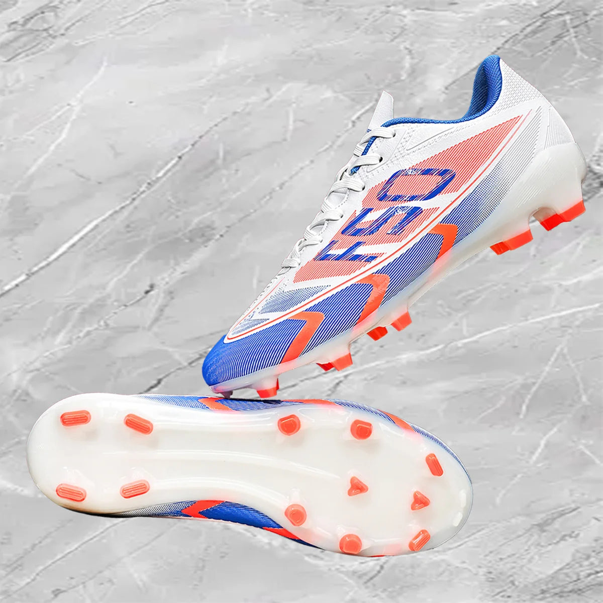 Chaussures de football AG/FG de style nouveau, crampons stables en TPU longs, unisexe, pour terrain de gazon extérieur, matchs et entraînements de football