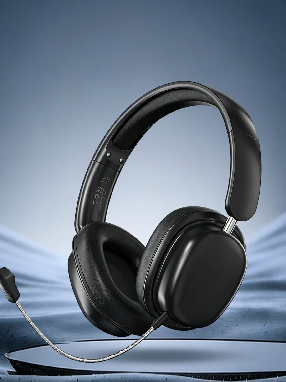Casque Bluetooth pliable supra-auriculaire 5.3 avec suppression du bruit ENC, micro détachable, 20H d'autonomie, connexion multi-appareils