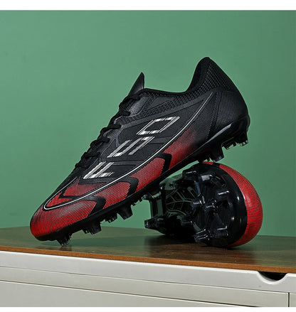 Nouvelles chaussures de football pour hommes, chaussures de sport respirantes, chaussures de football d'extérieur antidérapantes, chaussures de futsal de haute qualité, haute tige, ultralégères, pour les matchs