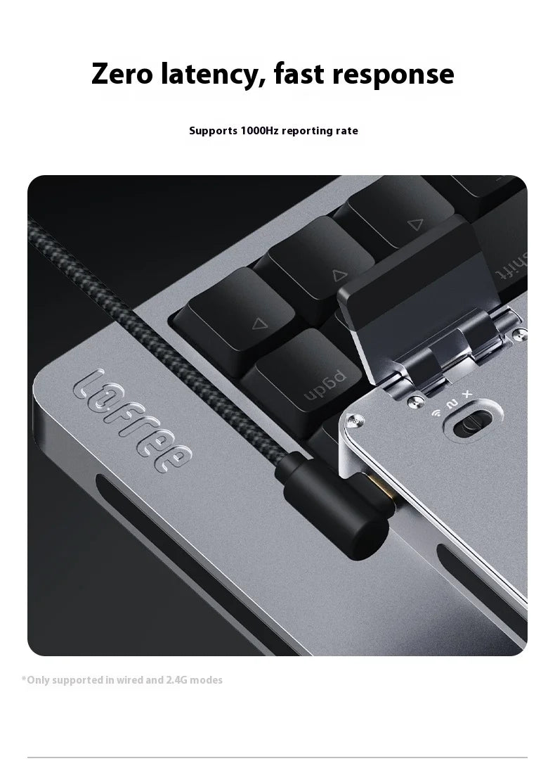 Tastiera meccanica Lofree FLOW2 Business Office, wireless Bluetooth e cablata, silenziosa con suono delicato, compatibile, mute, blocco in alluminio