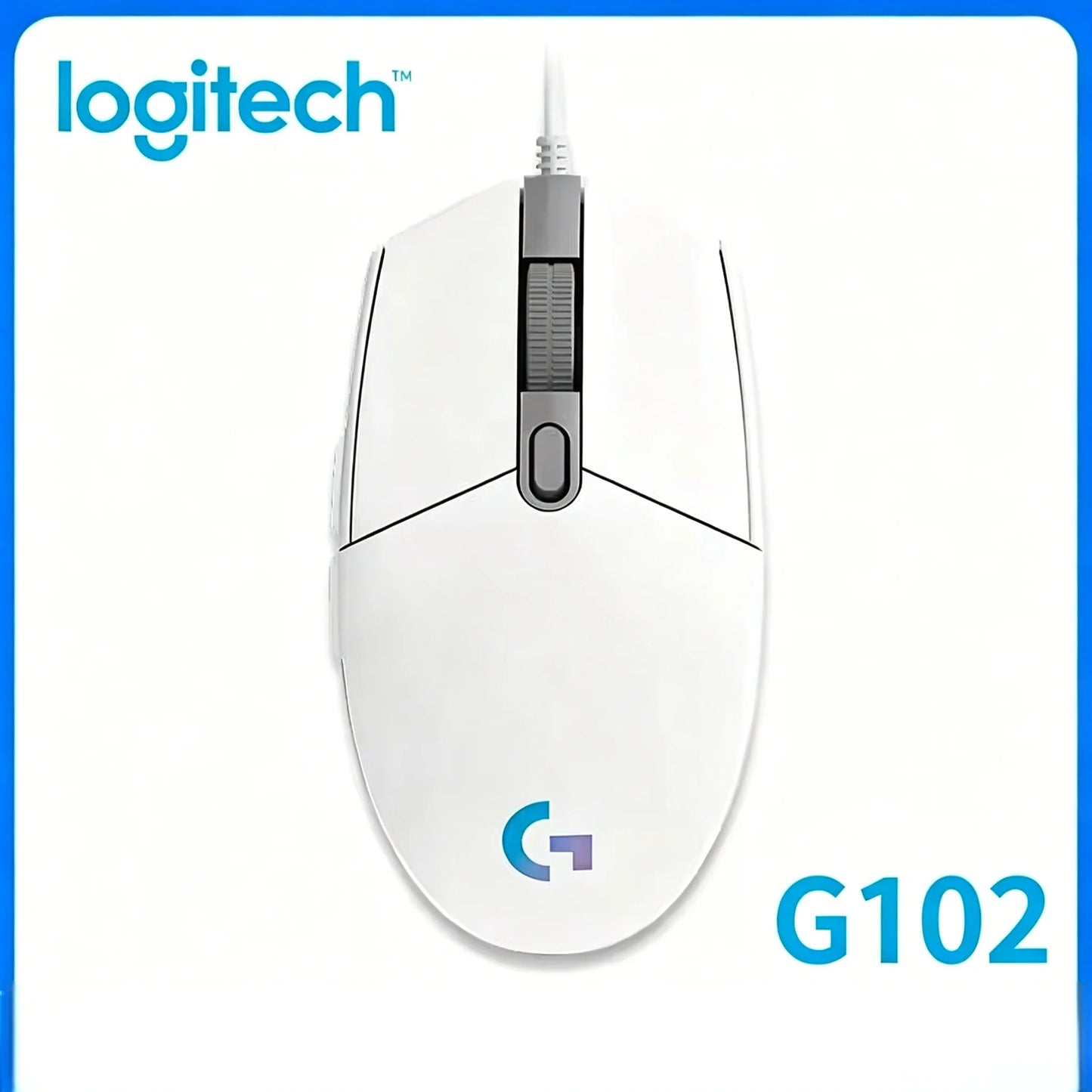 Logitech G102 Wired Gaming Mouse RGB Backlight 8000DPI Optical Sensor 6 Programmable Buttons for PC Laptop Gamers