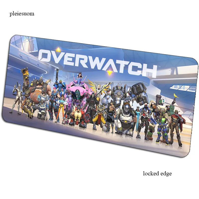 Alfombrilla de ratón gaming Overwatch con impresión HD, 900x400x3mm, alfombrilla gamer para escritorio de ordenador, económica, para notebook y PC