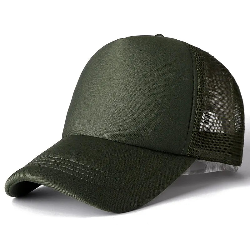 Unisex Cap Casual Plain Mesh Baseball Cap Adjustable Snapback Hats For Women Men Hip Hop Trucker Cap Streetwear Dad Hat