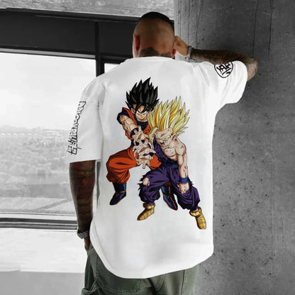 Dragon Ball japán anime-mintás férfi póló, Majin Buu, fiúknak és gyerekeknek, Harajuku, rövid ujjú, Goku póló, nyári ruházat