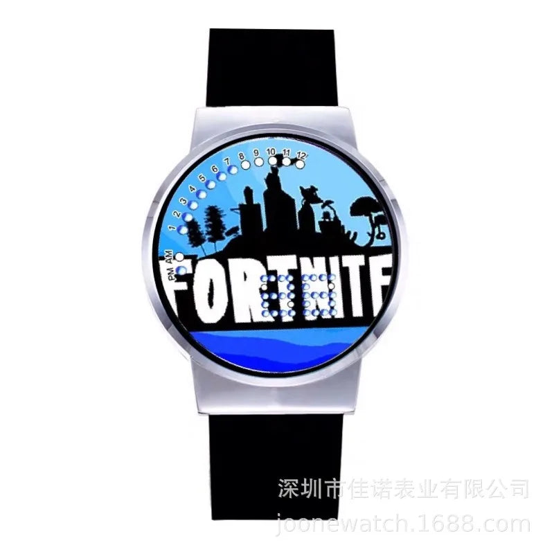 Orologio Fortnite Cute Fashion Cartoon personalizzato Kawaii Touch con luce notturna LED, orologio elettronico per studenti, regalo per amici