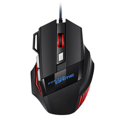 1 szt. nowa ultraszybka mysz gamingowa USB RGB z podświetleniem, ergonomiczna mysz dla graczy 7D Esports, przewodowa mysz do laptopa i PC Gamer