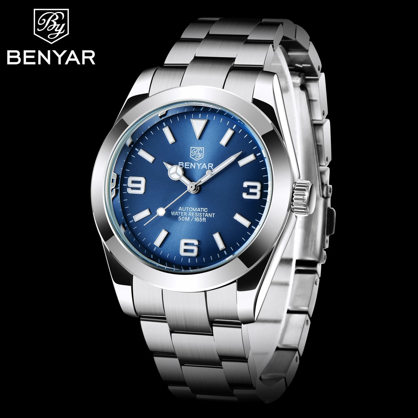 BENYAR 2025 Nuovo orologio meccanico automatico da uomo, stile business e sportivo di lusso, impermeabile 50M, orologio da uomo
