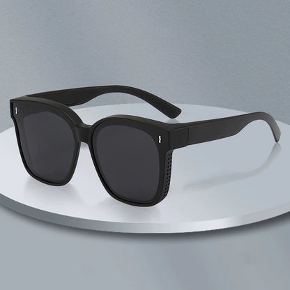 Gafas de sol polarizadas de moda para llevar sobre gafas graduadas para miopía; gafas portátiles para hombre y mujer, de estilo vintage, para pesca y conducción