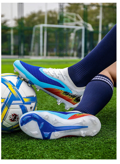 New Men Soccer Shoes Cleats Women Professional Football Boots Training Outdoor Durable Firm Ground Lightweight Adult Rugby